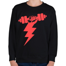 PRINTFASHION GYM villám - Gyerek pulóver - Fekete gyerek pulóver, kardigán