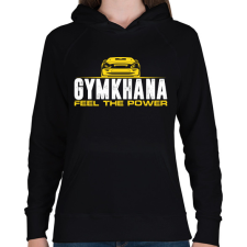 PRINTFASHION Gymkhana - Női kapucnis pulóver - Fekete női pulóver, kardigán