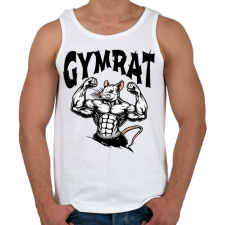 PRINTFASHION Gymrat - Férfi atléta - Fehér atléta, trikó