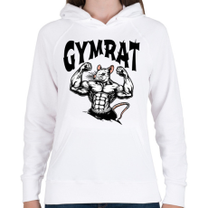 PRINTFASHION Gymrat - Női kapucnis pulóver - Fehér