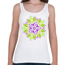 PRINTFASHION Gyógyító tavaszi mandala - Női atléta - Fehér női trikó