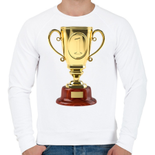 PRINTFASHION Győztes - Férfi pulóver - Fehér férfi pulóver, kardigán