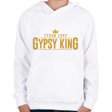 PRINTFASHION Gypsy king - Gyerek kapucnis pulóver - Fehér gyerek pulóver, kardigán