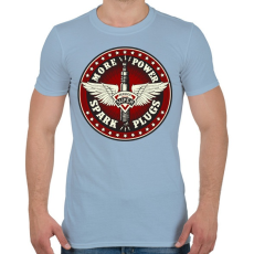 PRINTFASHION Gyújtógyertya - Férfi póló - Világoskék