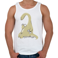 PRINTFASHION Gyúró dínó - Férfi atléta - Fehér atléta, trikó