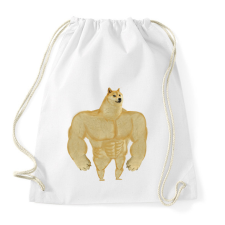 PRINTFASHION Gyúrós kutya mém - Sportzsák, Tornazsák - Fehér tornazsák