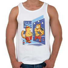 PRINTFASHION Gyúrós macska - Férfi atléta - Fehér atléta, trikó