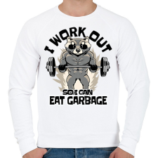 PRINTFASHION Gyúrós mosómedve - Férfi pulóver - Fehér férfi pulóver, kardigán