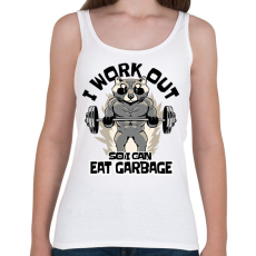 PRINTFASHION Gyúrós mosómedve - Női atléta - Fehér