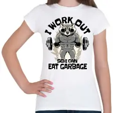 PRINTFASHION Gyúrós mosómedve - Női póló - Fehér női póló