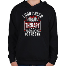 PRINTFASHION Gyúrós motiváció - Gyerek kapucnis pulóver - Fekete