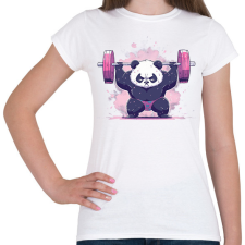 PRINTFASHION Gyúrós panda - Női póló - Fehér női póló