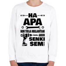 PRINTFASHION Ha apa nem tudja megjavítani - Gyerek pulóver - Fehér gyerek pulóver, kardigán