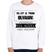 PRINTFASHION Ha ezt el tudod olvasni  - Gyerek pulóver - Fehér gyerek pulóver, kardigán