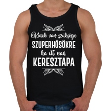 PRINTFASHION Ha itt van keresztapa - Férfi atléta - Fekete atléta, trikó