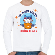 PRINTFASHION Ha nagy leszek - Férfi pulóver - Fehér férfi pulóver, kardigán