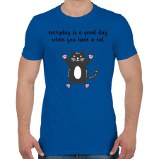 PRINTFASHION Ha van egy macskád - Férfi póló - Királykék férfi póló