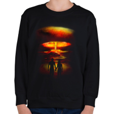 PRINTFASHION Háború és szerelem - Gyerek pulóver - Fekete gyerek pulóver, kardigán
