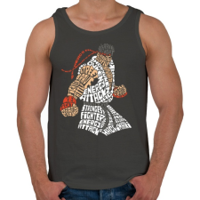 PRINTFASHION Hadouken - Férfi atléta - Sötétszürke atléta, trikó