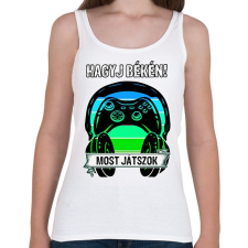 PRINTFASHION Hagyj békén, most játszok - Női atléta - Fehér női trikó