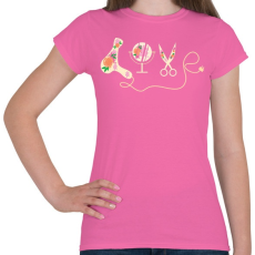 PRINTFASHION hair love - Női póló - Rózsaszín