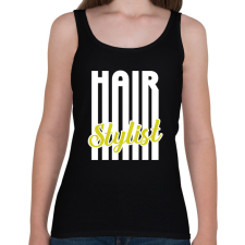 PRINTFASHION Hair Stylist (white) - Női atléta - Fekete női trikó