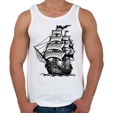 PRINTFASHION hajó - Férfi atléta - Fehér