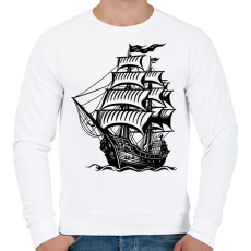 PRINTFASHION hajó - Férfi pulóver - Fehér