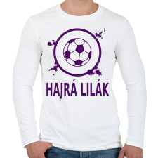 PRINTFASHION HAJRÁ LILÁK - Férfi hosszú ujjú póló - Fehér férfi póló