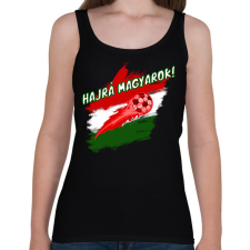 PRINTFASHION hajrá magyarok - Női atléta - Fekete női trikó