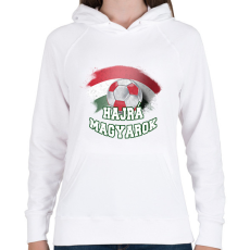 PRINTFASHION Hajrá magyarok - Női kapucnis pulóver - Fehér