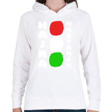 PRINTFASHION Hajrá Magyarok! - Női kapucnis pulóver - Fehér