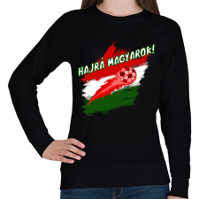 PRINTFASHION hajrá magyarok - Női pulóver - Fekete női pulóver, kardigán