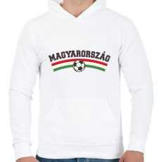 PRINTFASHION Hajrá Magyarország - Férfi kapucnis pulóver - Fehér