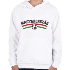 PRINTFASHION Hajrá Magyarország - Gyerek kapucnis pulóver - Fehér