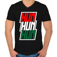 PRINTFASHION Hajrá Magyarország Póló - Férfi V-nyakú póló - Fekete