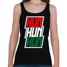 PRINTFASHION Hajrá Magyarország Póló - Női atléta - Fekete női trikó