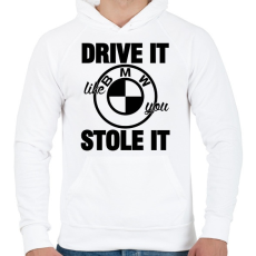 PRINTFASHION Hajtsd úgy, mintha loptad volna - Férfi kapucnis pulóver - Fehér