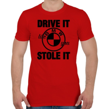 PRINTFASHION Hajtsd úgy, mintha loptad volna - Férfi póló - Piros férfi póló