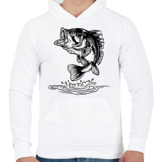 PRINTFASHION hal - Férfi kapucnis pulóver - Fehér