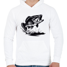 PRINTFASHION hal - Férfi kapucnis pulóver - Fehér férfi pulóver, kardigán