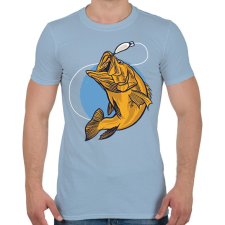 PRINTFASHION Hal - Férfi póló - Világoskék férfi póló