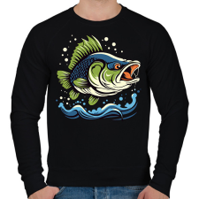 PRINTFASHION Hal - Férfi pulóver - Fekete férfi pulóver, kardigán