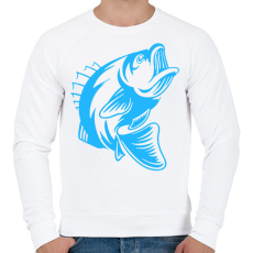 PRINTFASHION Hal/Fish - Férfi pulóver - Fehér