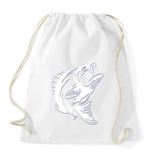 PRINTFASHION Hal/Fish - Sportzsák, Tornazsák - Fehér tornazsák