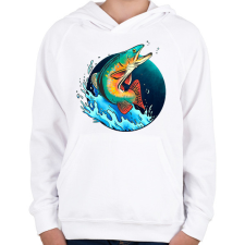 PRINTFASHION Hal - Gyerek kapucnis pulóver - Fehér gyerek pulóver, kardigán