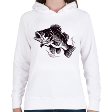 PRINTFASHION hal - Női kapucnis pulóver - Fehér