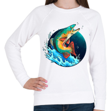 PRINTFASHION Hal - Női pulóver - Fehér női pulóver, kardigán