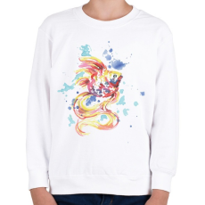 PRINTFASHION Hal vízfesték - Gyerek pulóver - Fehér