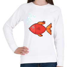 PRINTFASHION Halacska  - Női pulóver - Fehér női pulóver, kardigán